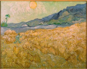 Wheatfield with Reaper at Sunrise by Vincent van Gogh